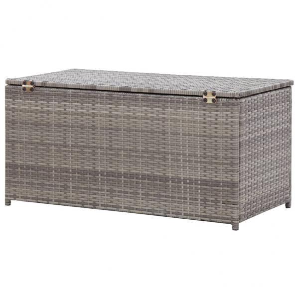 Gartenbox Poly Rattan 100x50x50 cm Grau