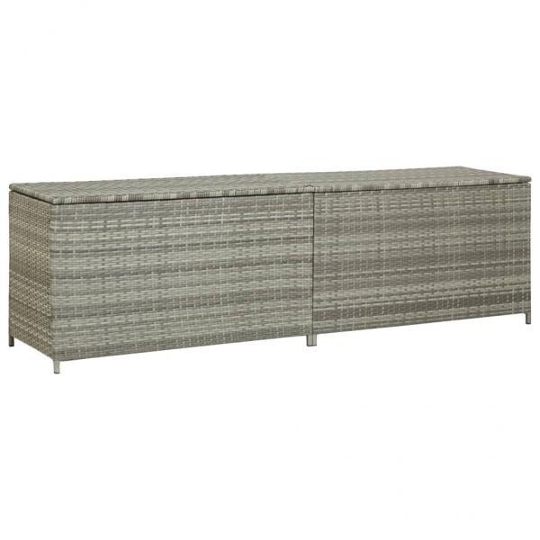 ARDEBO.de - Gartenbox Poly Rattan 200x50x60 cm Grau