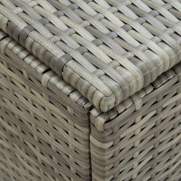 Gartenbox Poly Rattan 180x90x70 cm Grau