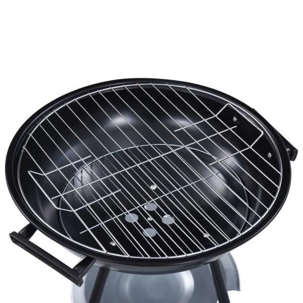 Tragbarer Holzkohlegrill XXL mit Rädern 44 cm