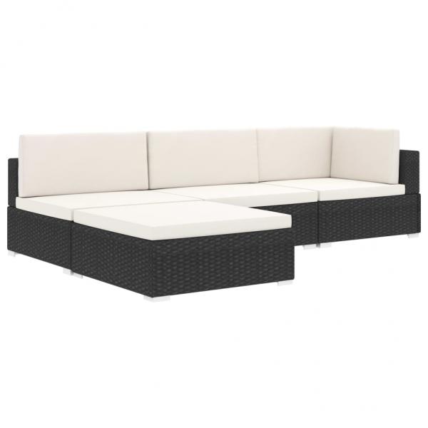 Modular-Sofa-Mittelteil 1 Stk. + Auflagen Poly Rattan Grau