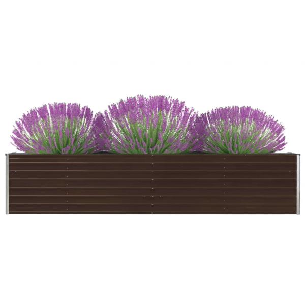 Garten-Hochbeet Verzinkter Stahl 320×40×45 cm Braun