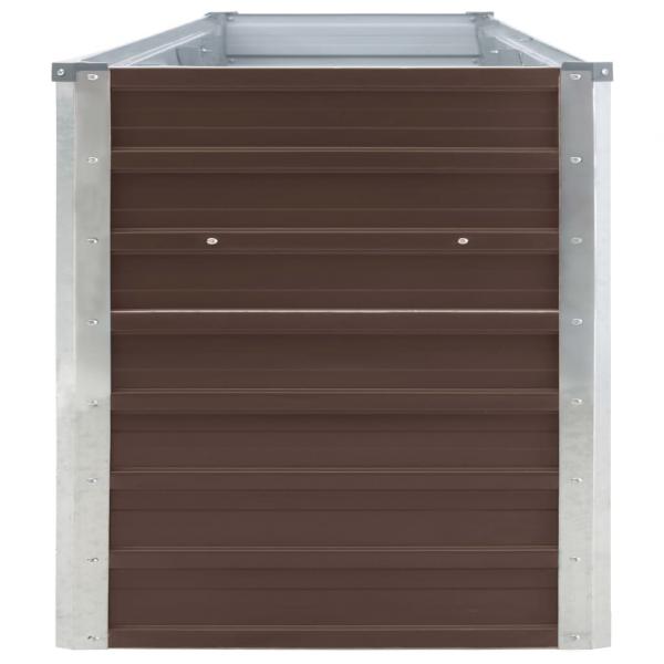 Garten-Hochbeet Verzinkter Stahl 320×40×45 cm Braun