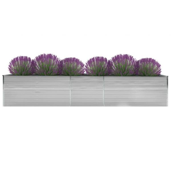 ARDEBO.de - Garten-Hochbeet Verzinkter Stahl 400×80×77 cm Grau