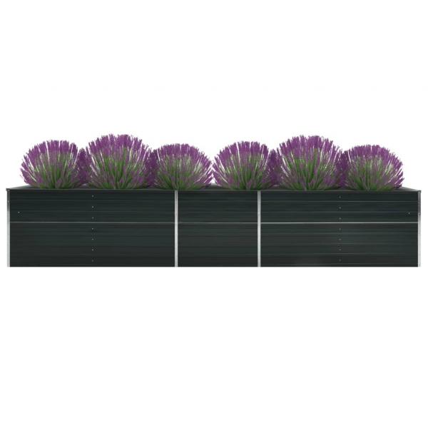 ARDEBO.de - Garten-Hochbeet Verzinkter Stahl 400x80x77 cm Anthrazit