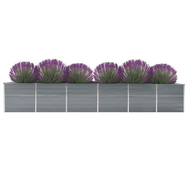 ARDEBO.de - Garten-Hochbeet Verzinkter Stahl 480x80x45 cm Grau