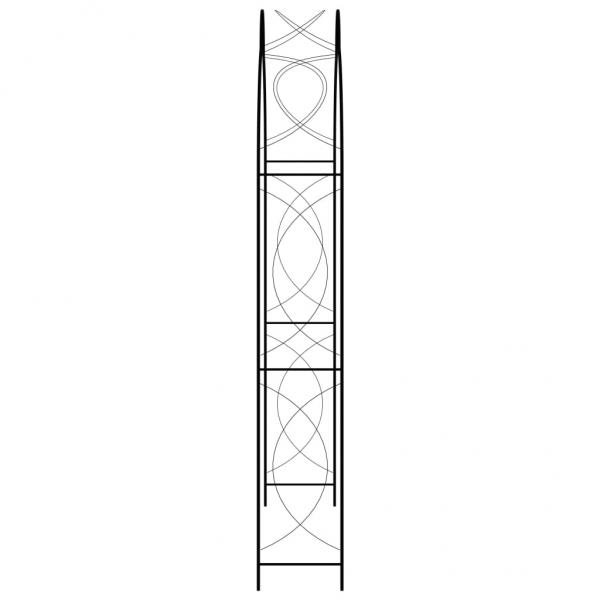 Rosenbogen Schwarz 150 x 34 x 240 cm Eisen 