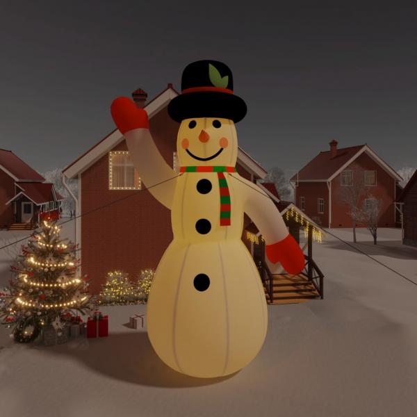 ARDEBO.de - Aufblasbarer Schneemann mit LEDs 805 cm