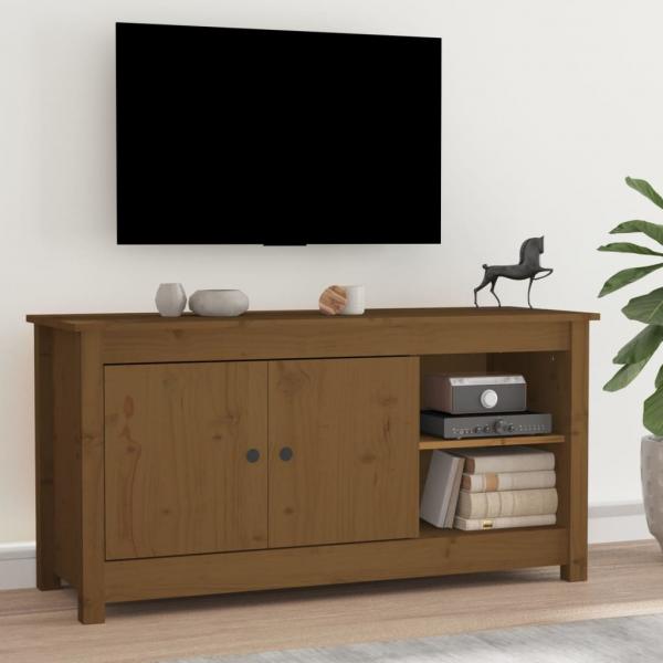 ARDEBO.de - TV-Schrank Honigbraun 103x36,5x52 cm Massivholz Kiefer