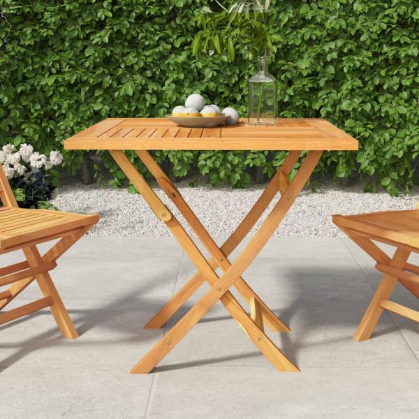 ARDEBO.de - Gartentisch Klappbar 85x85x76 cm Teak Massivholz