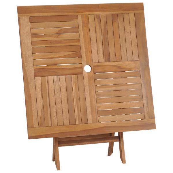 Gartentisch Klappbar 85x85x76 cm Teak Massivholz