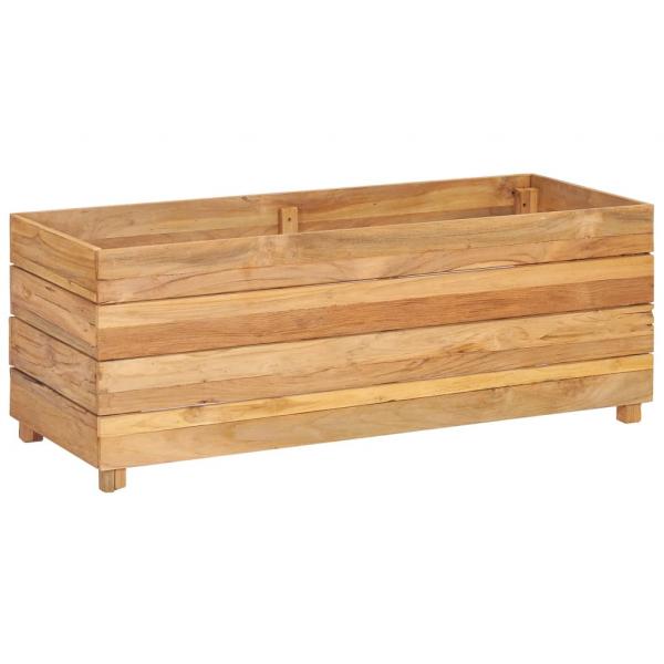 Hochbeet 100x40x38 cm Teak Altholz und Stahl