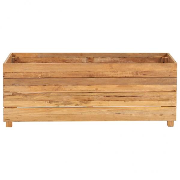 Hochbeet 100x40x38 cm Teak Altholz und Stahl