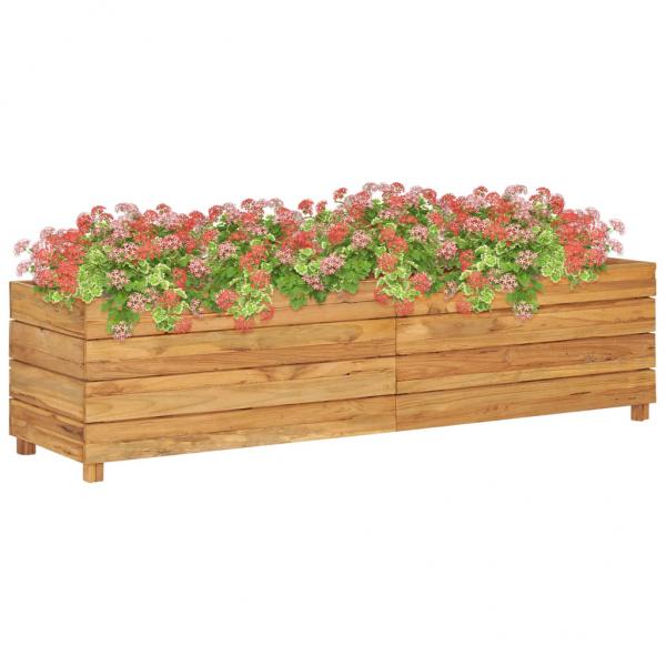 ARDEBO.de - Hochbeet 150x40x38 cm Teak Altholz und Stahl