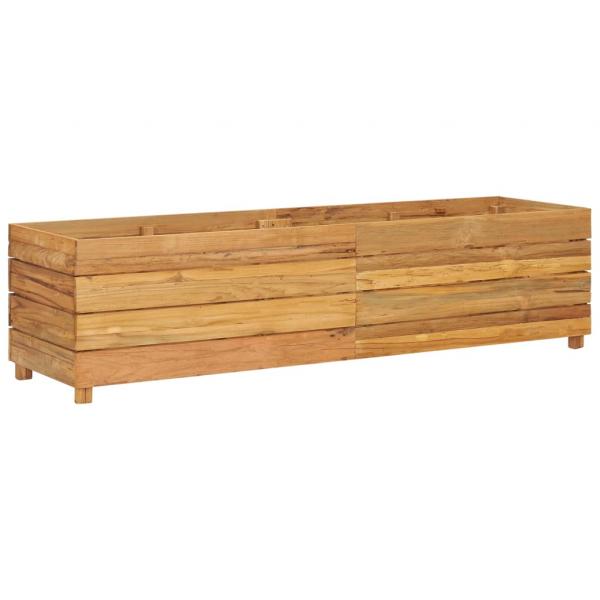 Hochbeet 150x40x38 cm Teak Altholz und Stahl