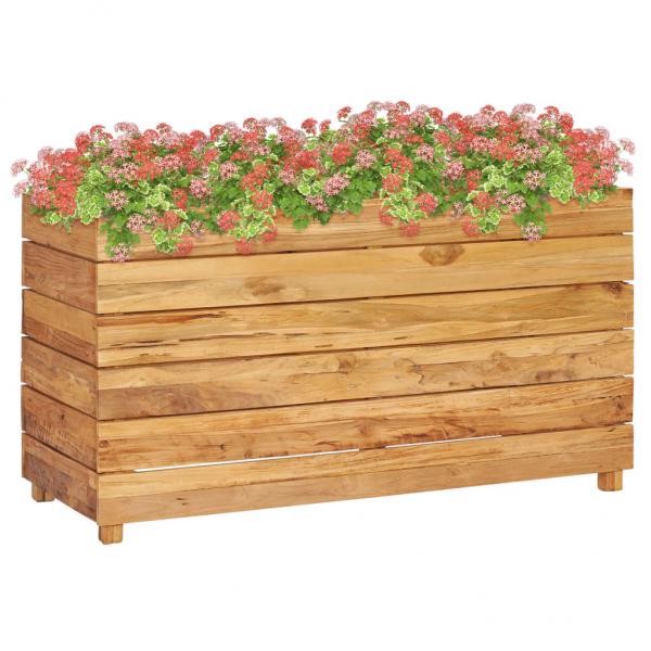 ARDEBO.de - Hochbeet 100x40x55 cm Teak Altholz und Stahl