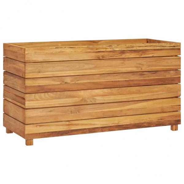 Hochbeet 100x40x55 cm Teak Altholz und Stahl