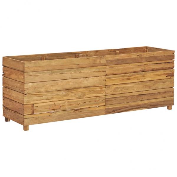 Hochbeet 150x40x55 cm Teak Altholz und Stahl