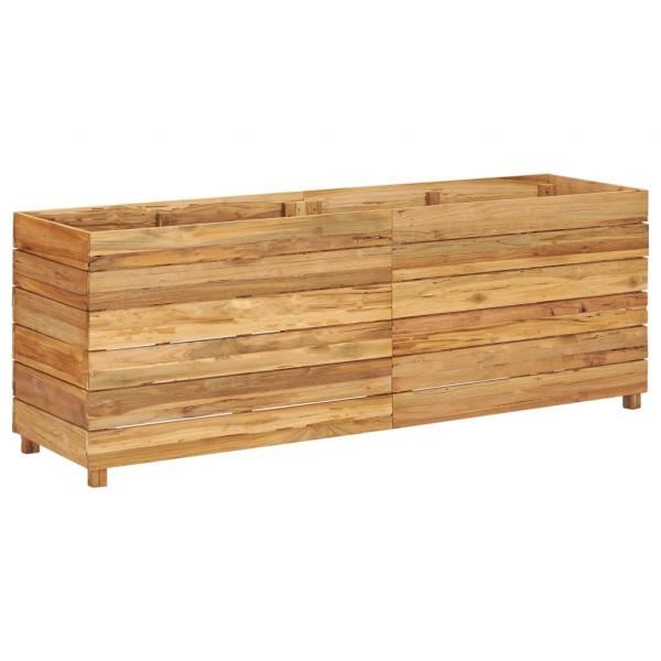 Hochbeet 150x40x55 cm Teak Altholz und Stahl