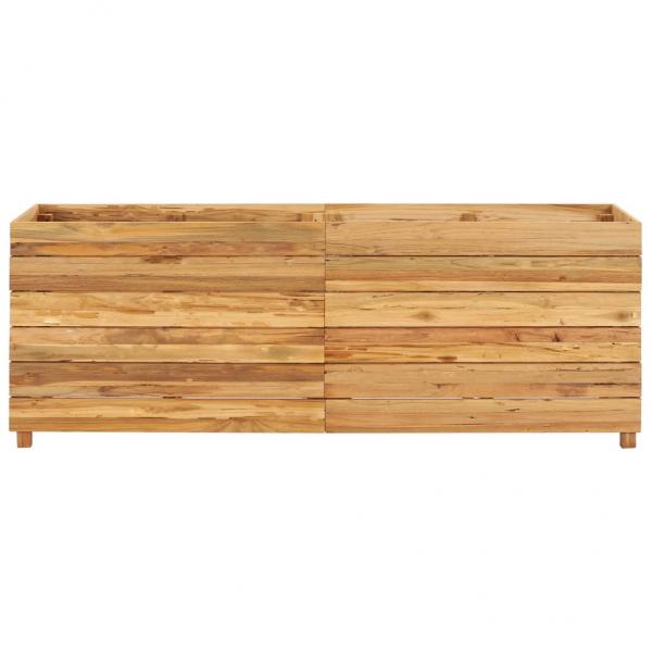 Hochbeet 150x40x55 cm Teak Altholz und Stahl