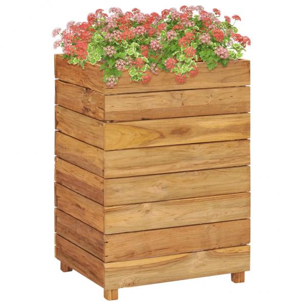 ARDEBO.de - Hochbeet 50x40x72 cm Teak Altholz und Stahl