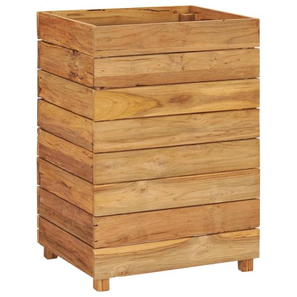 Hochbeet 50x40x72 cm Teak Altholz und Stahl