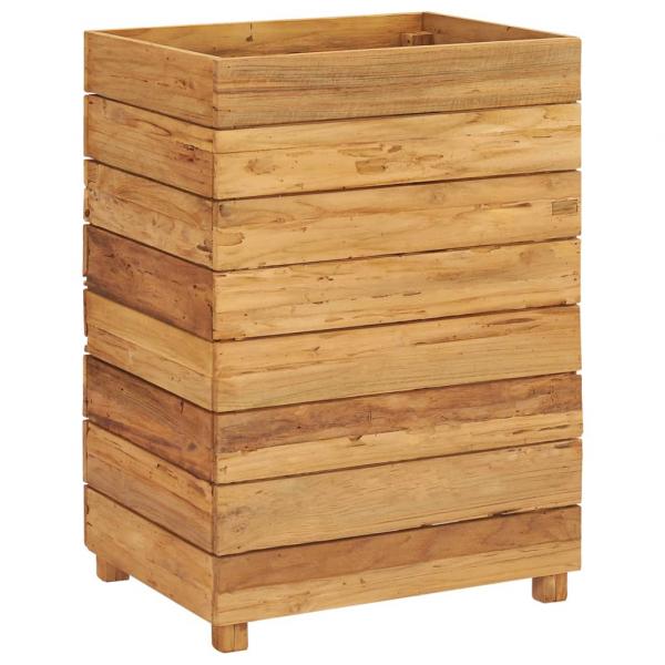 Hochbeet 50x40x72 cm Teak Altholz und Stahl