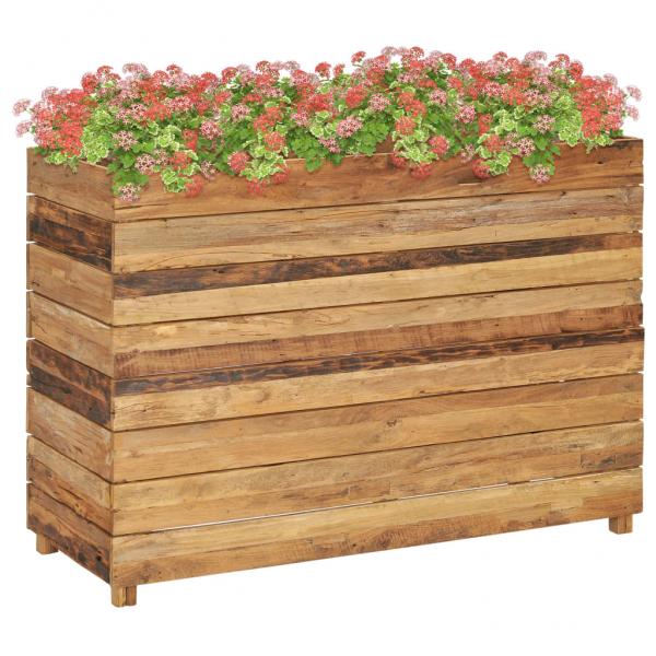 ARDEBO.de - Hochbeet 100x40x72 cm Teak Altholz und Stahl