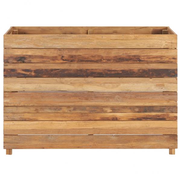 Hochbeet 100x40x72 cm Teak Altholz und Stahl