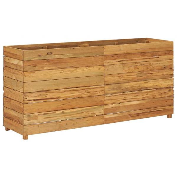 Hochbeet 150x40x72 cm Teak Altholz und Stahl