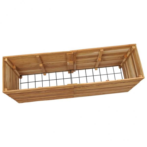 Hochbeet 150x40x72 cm Teak Altholz und Stahl