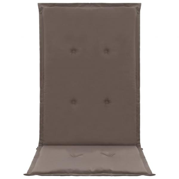 Gartenstuhlauflagen für Hochlehner 4Stk. Taupe 120x50x3cm Stoff