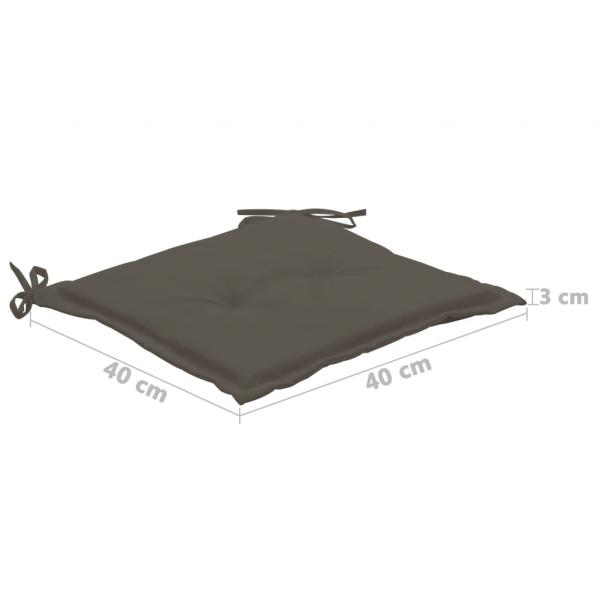 Gartenstuhl-Kissen 4 Stk. Anthrazit 40x40x3 cm Oxford-Gewebe