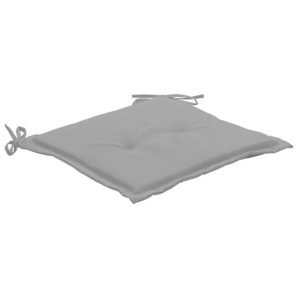 Gartenstuhl-Kissen 4 Stk. Grau 40x40x3 cm Oxford-Gewebe