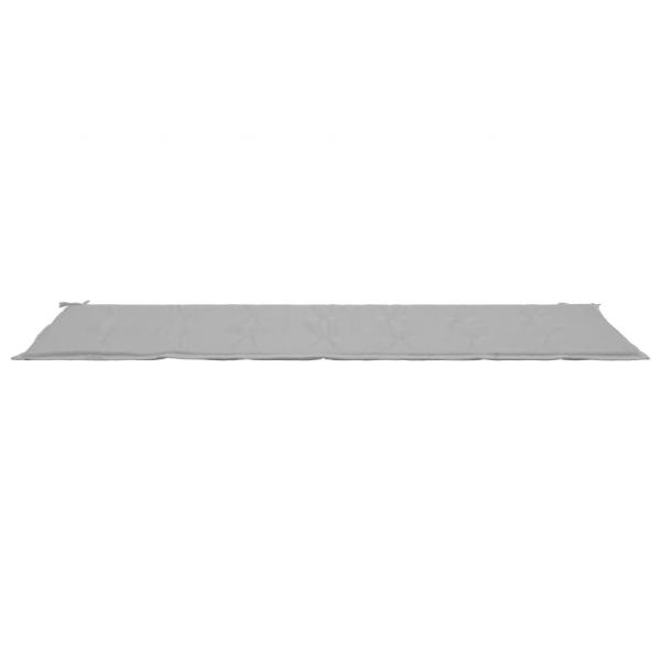 Gartenbank-Auflage Grau 200x50x3 cm Oxford-Gewebe