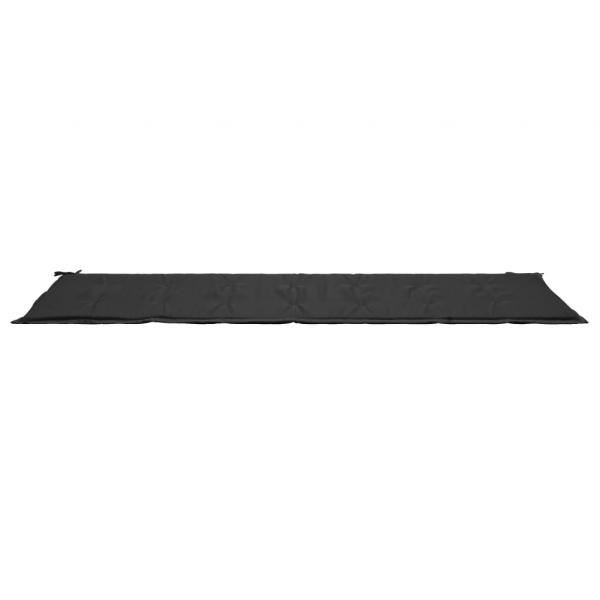 Gartenbank-Auflage Schwarz 200x50x3 cm Oxford-Gewebe