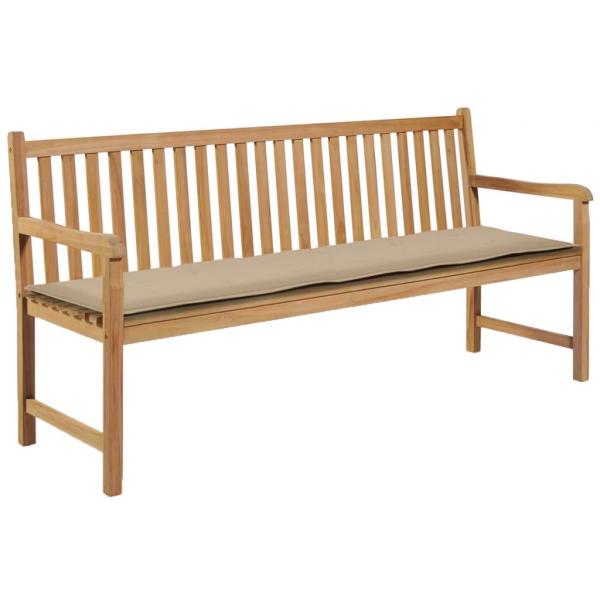 ARDEBO.de - Gartenbank-Auflage Beige 180x50x3 cm Oxford-Gewebe