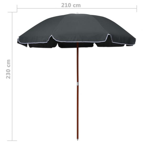 Sonnenschirm mit Stahlmast 240 cm Anthrazit