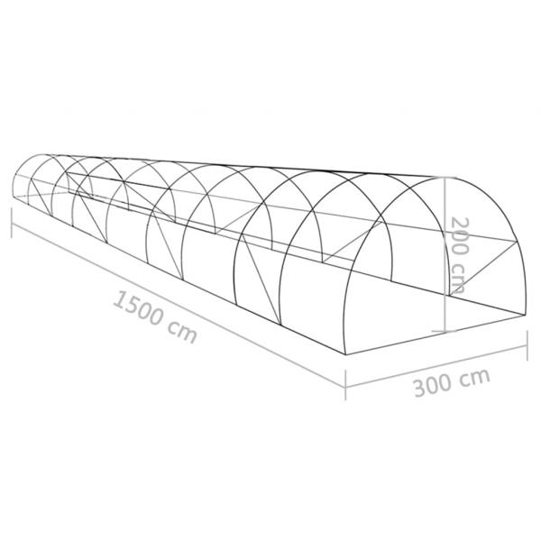 Gewächshaus 45 m² 15x3x2 m