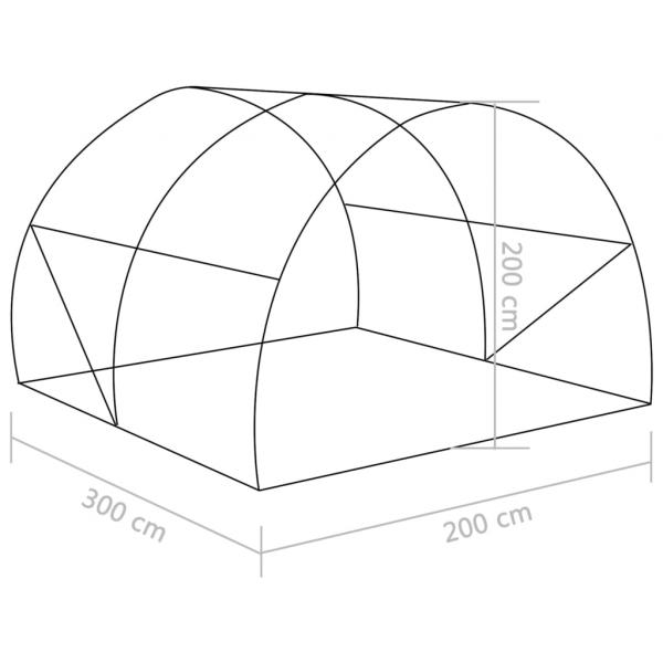 Gewächshaus 6 m² 3x2x2 m