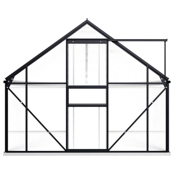 Gewächshaus mit Fundament Anthrazit Aluminium 8,17 m²