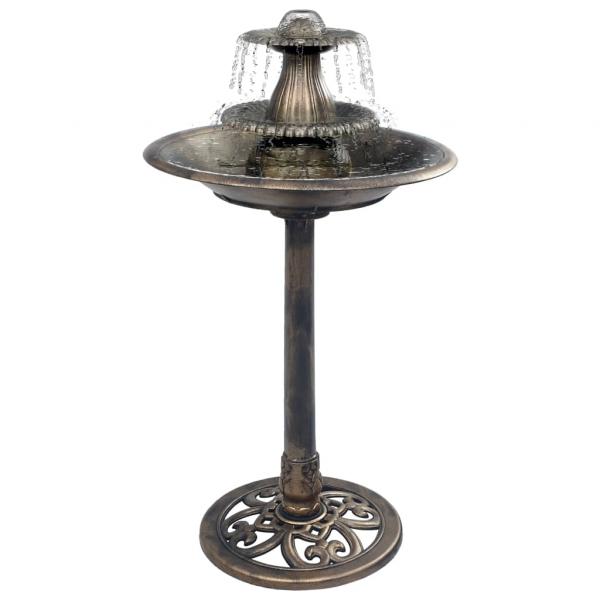 ARDEBO.de - Vogelbad mit Springbrunnen Bronzen 50×91 cm Kunststoff