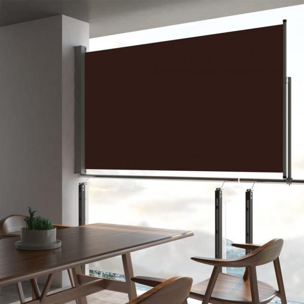 ARDEBO.de - Ausziehbare Seitenmarkise 140 x 300 cm Braun