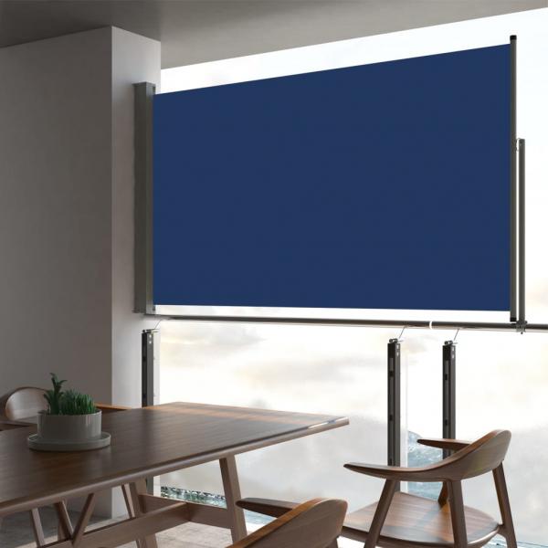 ARDEBO.de - Ausziehbare Seitenmarkise 140 x 300 cm Blau