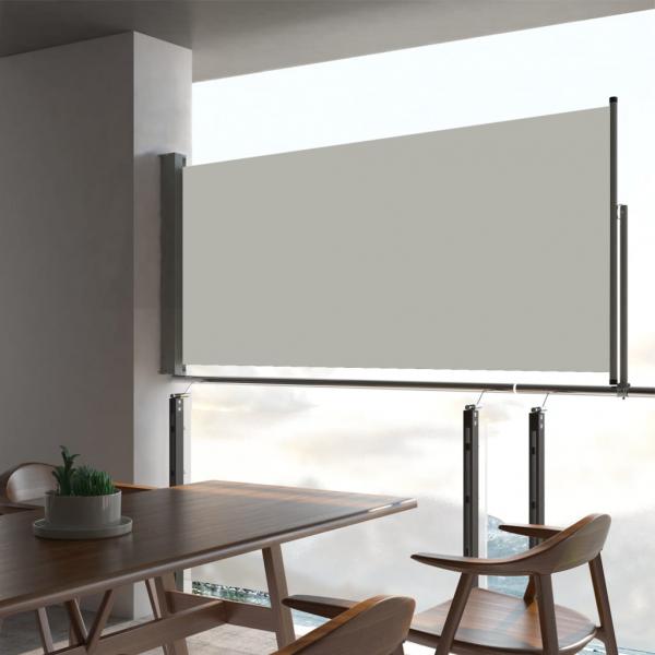 ARDEBO.de - Ausziehbare Seitenmarkise 60×300 cm Creme