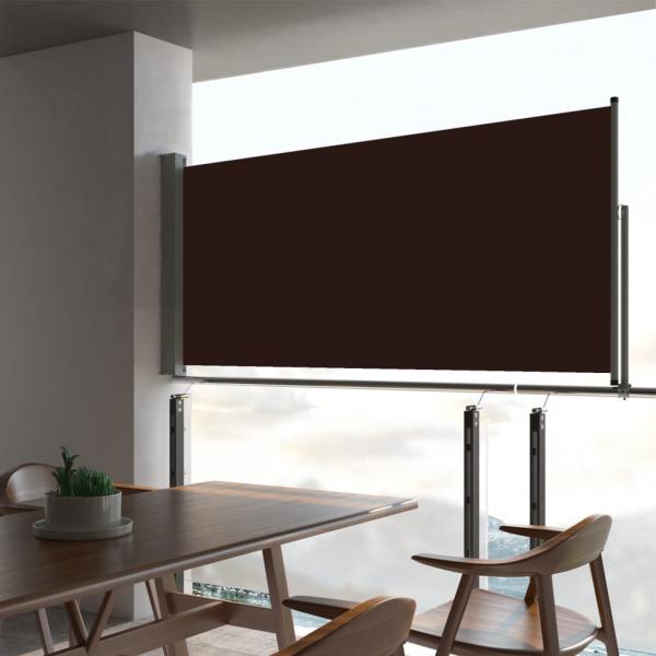 ARDEBO.de - Ausziehbare Seitenmarkise 60×300 cm Braun