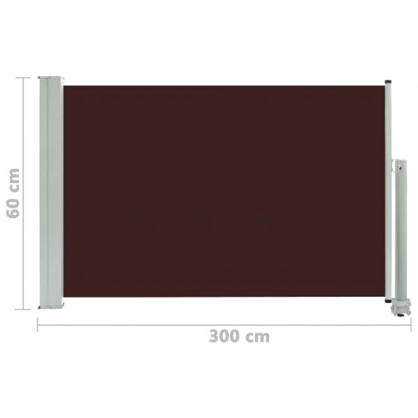 Ausziehbare Seitenmarkise 60×300 cm Braun