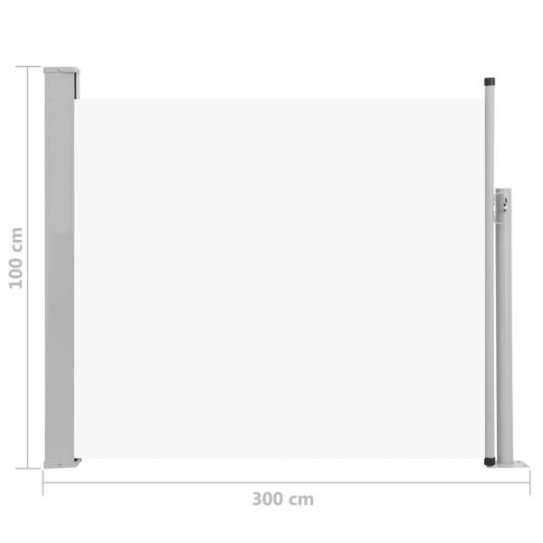 Ausziehbare Seitenmarkise 100x300 cm Creme