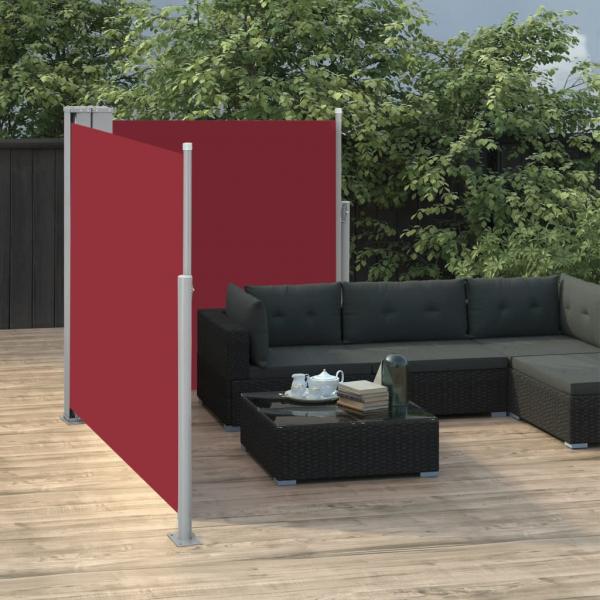 ARDEBO.de - Ausziehbare Seitenmarkise Rot 120 x 600 cm