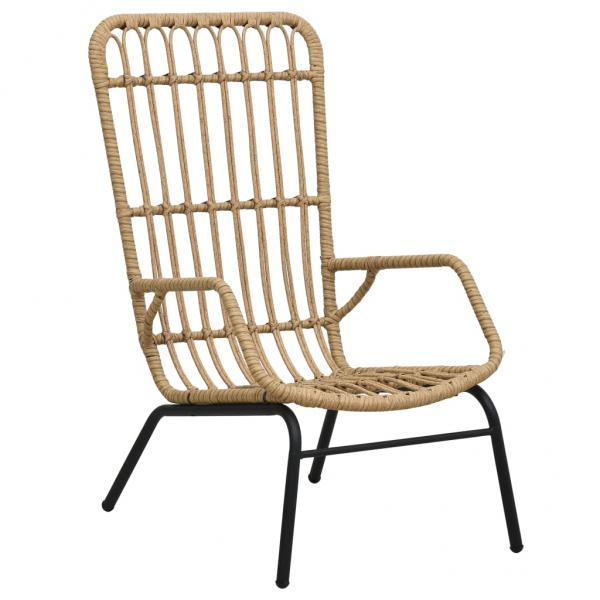 ARDEBO.de - Gartenstuhl Poly Rattan Hellbraun